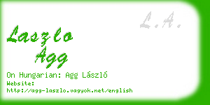 laszlo agg business card
